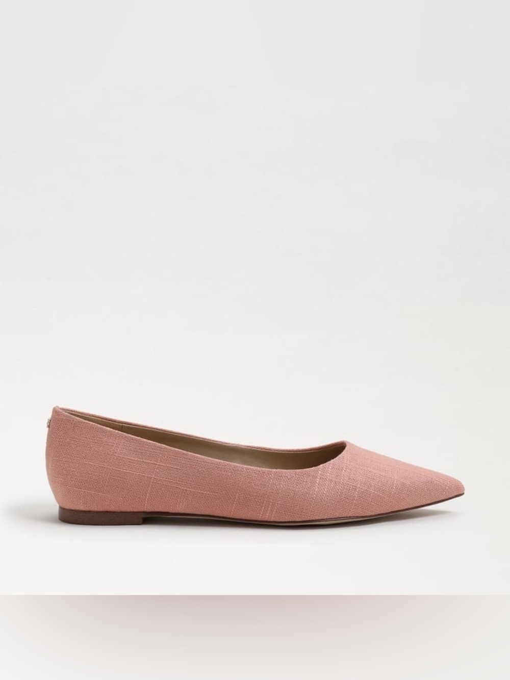 Sam Edelman Wanda Pointed Toe Flat Canyon Clay Linen Sz 7.5 New In Box - Picture 3 of 7